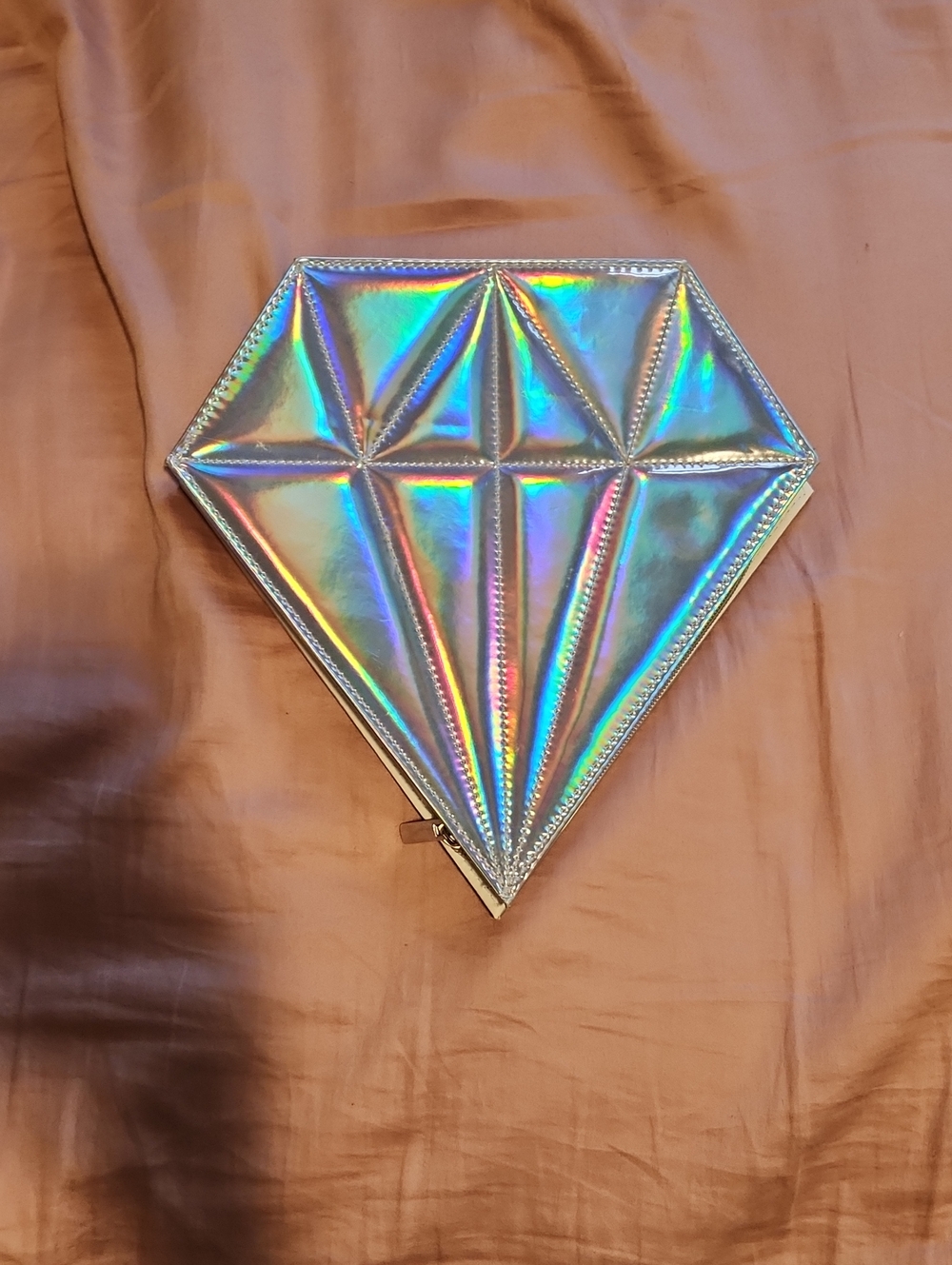 Holographic Diamond-Shaped Makeup Brush Holder